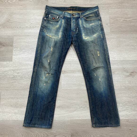 Energie Morris Straight Jeans Distressed Denim Men's 34x29 - Picture 1 of 11